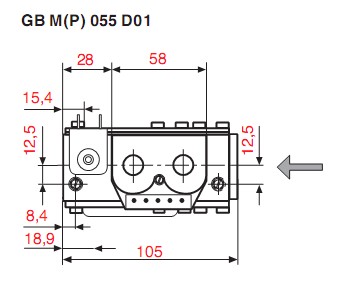 Dimensiuni GB-M-P 055 D01-1