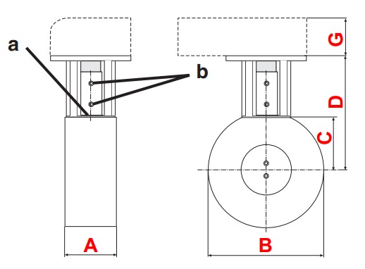 dimensions DMK-P flange 1