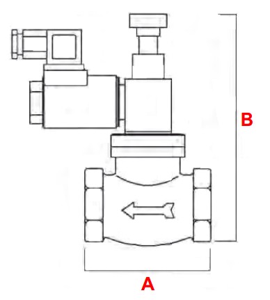dimensions VR N.O. - 550 mbar-1